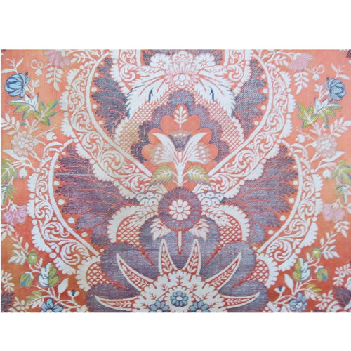 French 18th Century Silk Brocade Lampas Panel in a 
