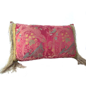 Rare Circa 1700 French or Italian Silk Bizarre Brocade Pillow w/Silk & Metal Threads