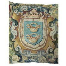 Flemish Tapestry Fragment with Crest depicting Crabs