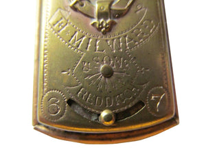 Antique Brass Needle Case made by Avery for H. Milward & Sons