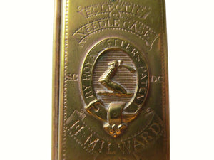 Antique Brass Needle Case made by Avery for H. Milward & Sons