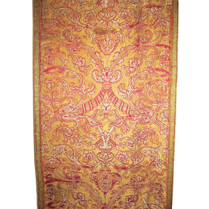 Italian 16th Century Brocade Runner Woven with Silk and Metal Threads